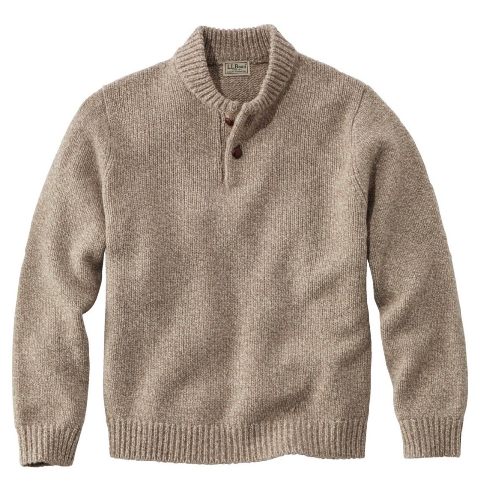 L.L.Bean Classic Ragg Wool Sweater, Henley
